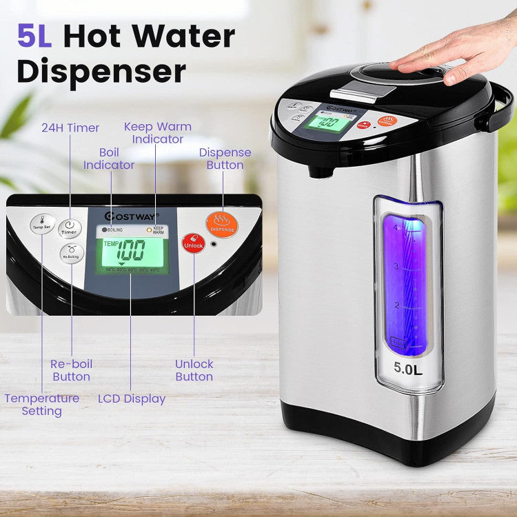 5-liter Electric LCD Water Boiler and Warmer