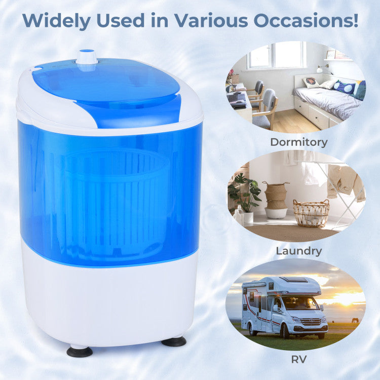 5.5 lbs Portable Semi Auto Washing Machine for Small Space