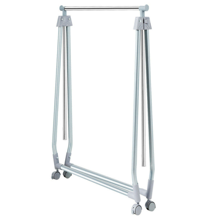Extendable Foldable Heavy Duty Clothing Coat Rack Stand with Hanging Rod