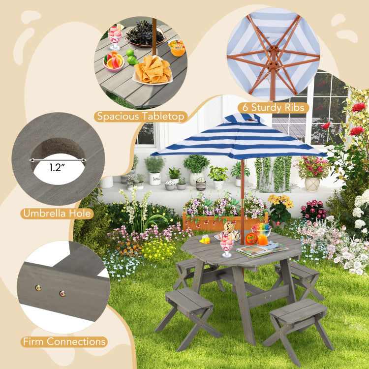 Kids Wooden Table Set for Children Aged 3+ Years
