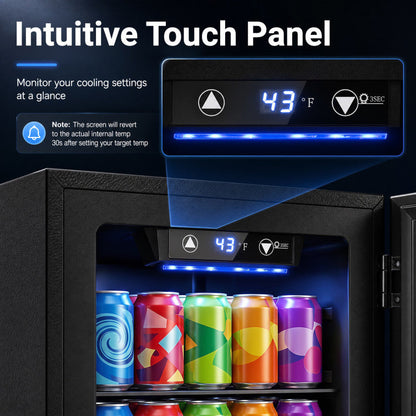 0.6 Cu.Ft Beverage Refrigerator 24 Cans Countertop Mini Fridge