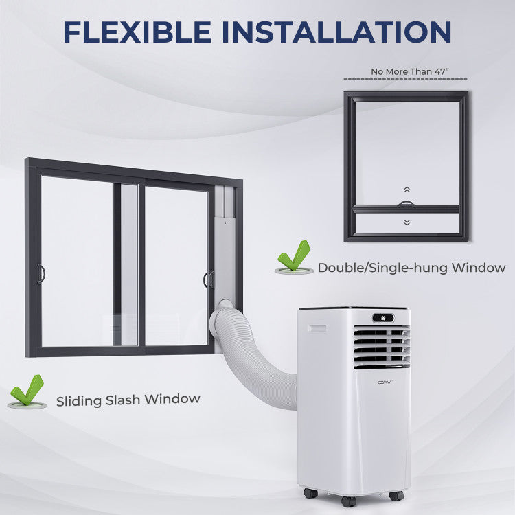 10000 BTU 4-in-1 Portable Air Conditioner with Dehumidifier and Fan Mode