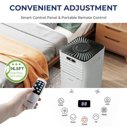 10000 BTU 4-in-1 Portable Air Conditioner with Dehumidifier and Fan Mode