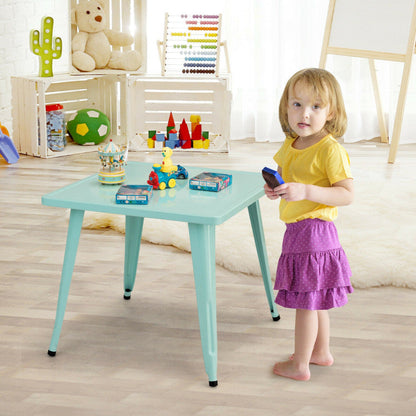 27-Inch Kids Square Steel Table Play Learn Activity Table