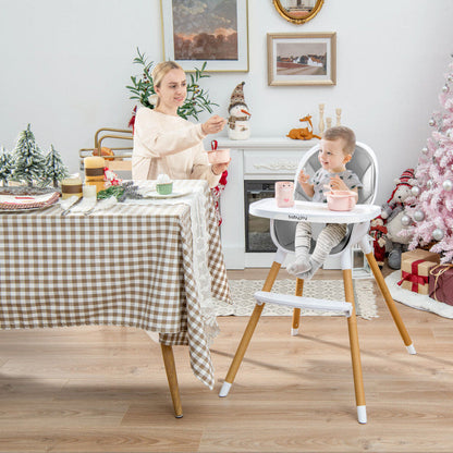 4-in-1 Convertible Baby High Chair Infant Feeding Chair