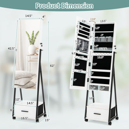 Jewelry Cabinet with Full-Length Mirror