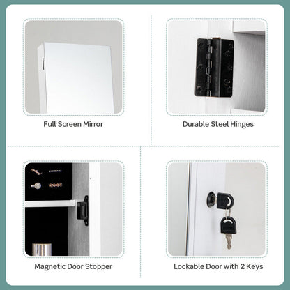 Jewelry Cabinet with Full-Length Mirror