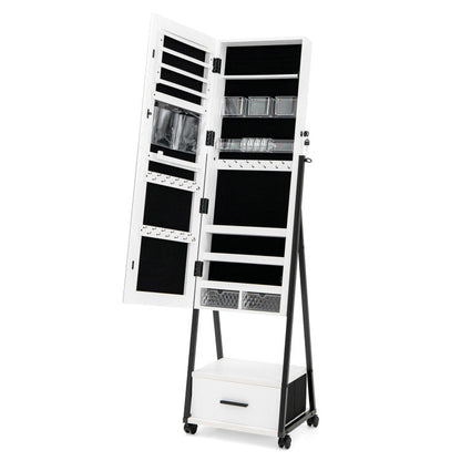 Jewelry Cabinet with Full-Length Mirror
