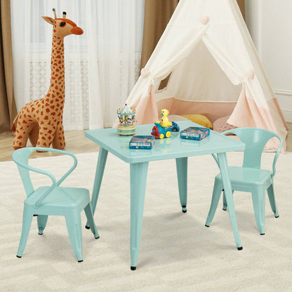 27-Inch Kids Square Steel Table Play Learn Activity Table