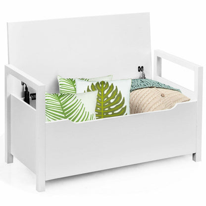 34.5 x 15.5 x 19.5 Inch Shoe Storage Bench with Cushion Seat