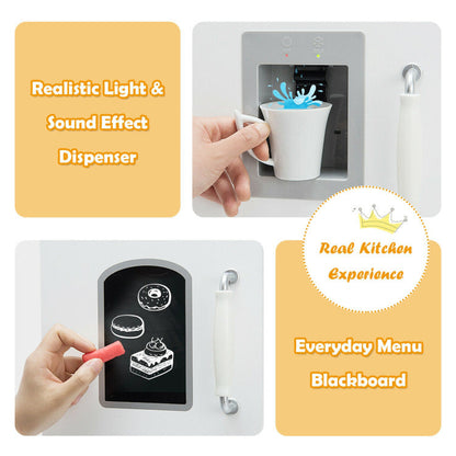 Kitchen Pretend Play Cookware Set Toys for Kids with Water Dispenser