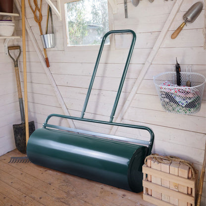 36 x 12 Inch Tow Lawn Roller Water Filled Metal Push Roller