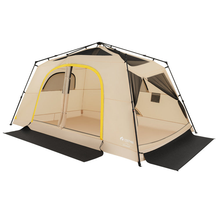 10 Person Instant Cabin Camping Tent with Rainfly 13 ft x 9 ft Portable Large Family Tent