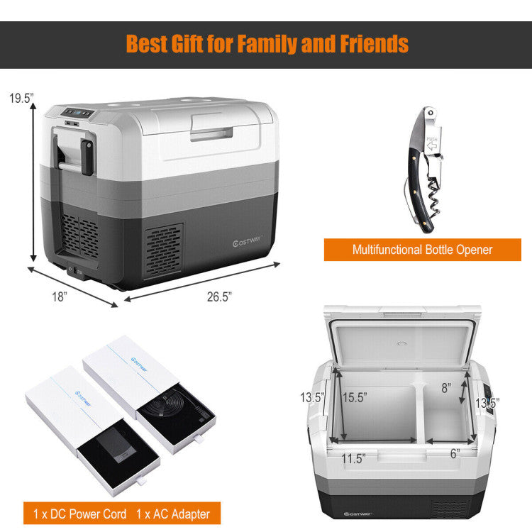 58/70 Quart Portable Electric Camping Car Cooler Car Refrigerator