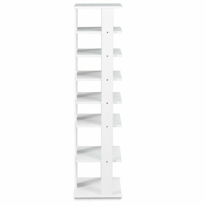 7-Tiers Vertical Wooden Space Saving Shoe Rack for Front Door