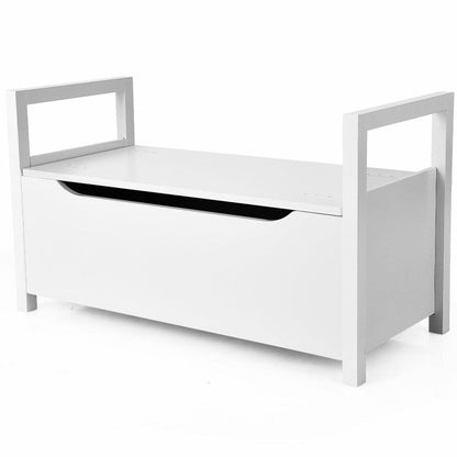 34.5 x 15.5 x 19.5 Inch Shoe Storage Bench with Cushion Seat