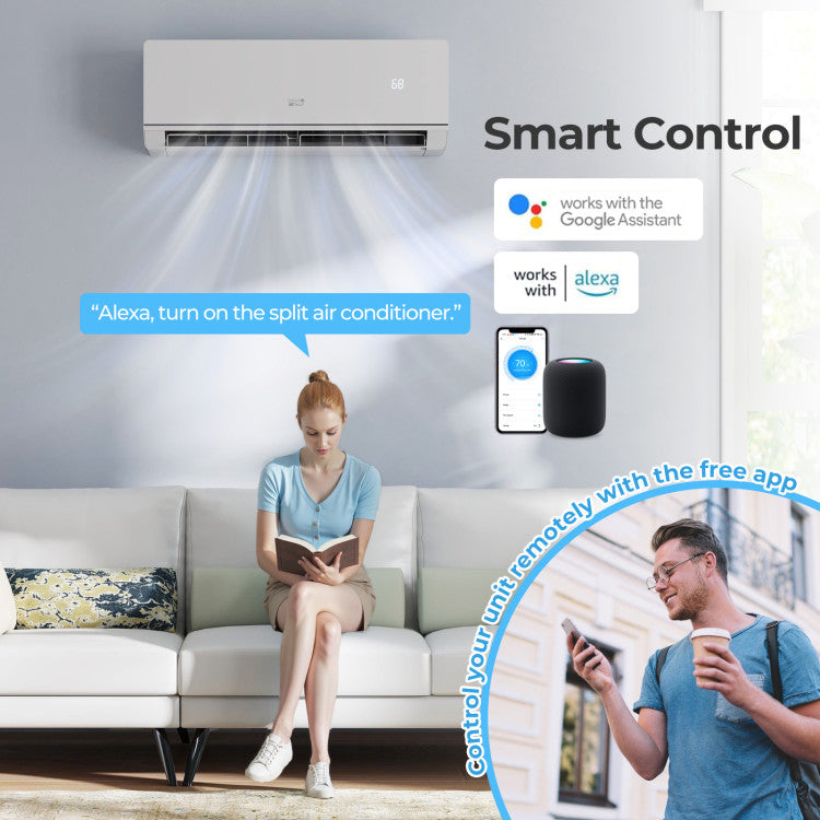 SEERXtreme Series ENERGY STAR Certified 12000 BTU 24 SEER2 115V Mini Split Heat Pump Heating at -15°F