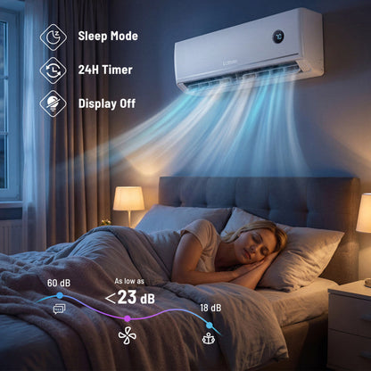 12000 BTU 18.1 SEER2 208/230V Mini Split Air Conditioner Works with Alexa