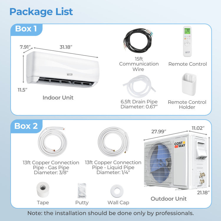 Blast Series 12000 BTU 20 SEER2 115 V Mini Split Air Conditioner with Heat Pump