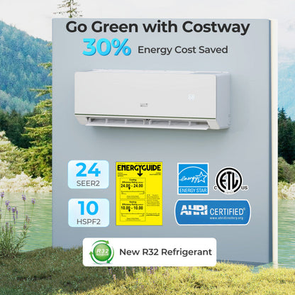 SEERXtreme Series ENERGY STAR Certified 12000 BTU 24 SEER2 208-230V Mini Split Heat Pump Heating at -13°F