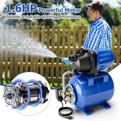 1200 W Garden Water Pump Shallow Well Pressurized Irrigation