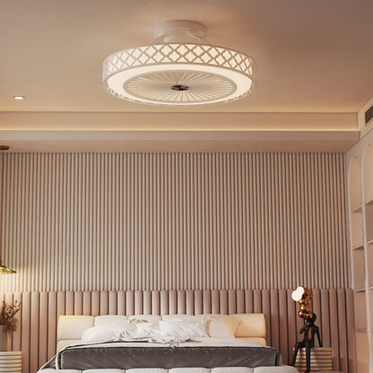 19 Inch Ceiling Fan with Light Low Profile Flush Mount Fan