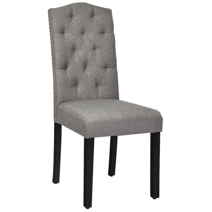 Set of 2 Modern Tufted Dining Chairs with Padded Seat