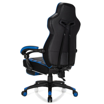 Adjustable Gaming Chair with Footrest for Home Office