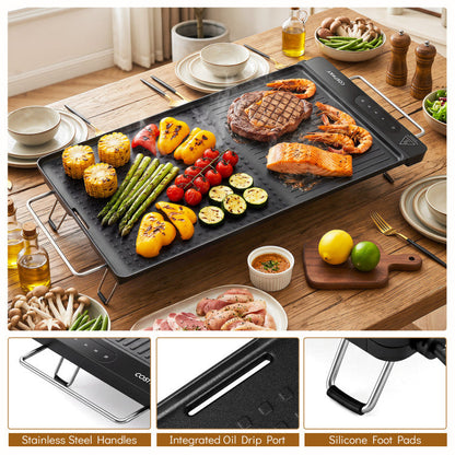 1300W Indoor Electric Grill with Removable Touch Panel