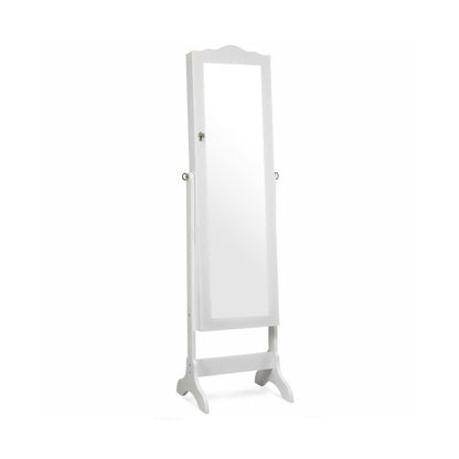 14 LED Jewelry Armoire Cabinet with Full Length Mirror and 4 Tilting Angles