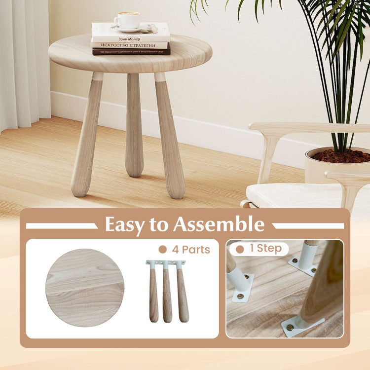 18 Inch Outdoor Mahogany Wood Side Table with Thickened Board