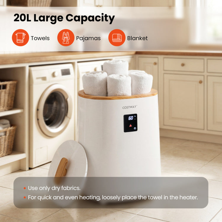 18 L Large Blanket Towel Warmer with LED Display for Bathroom