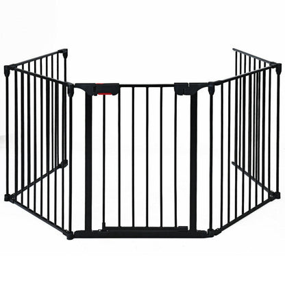 115 Inch Length 5 Panel Adjustable Wide Fireplace Fence