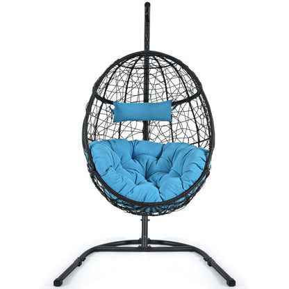 Indoor/Outdoor Hanging Cushioned Hammock Chair with Stand