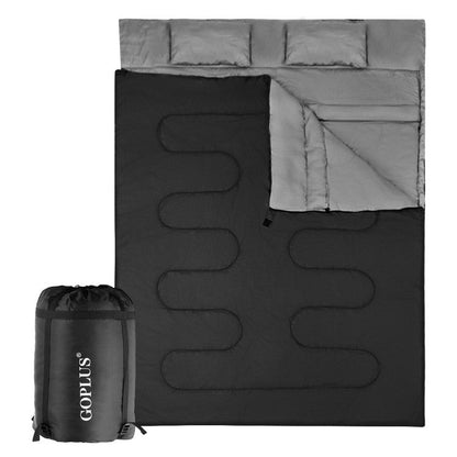 2 Person Waterproof Sleeping Bag with 2 Pillows