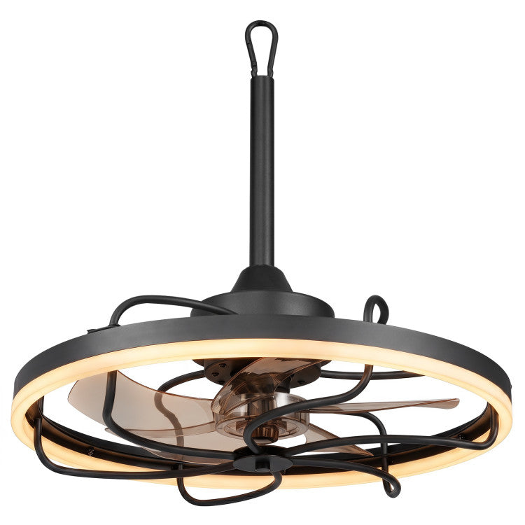 20” Celling Fan with Dimmable LED Light 6 Speeds and Timer