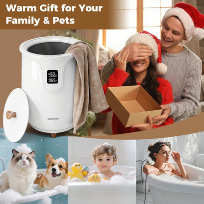 20 L Large Blanket and Towel Warmer with 3 Heat Levels for Bathroom