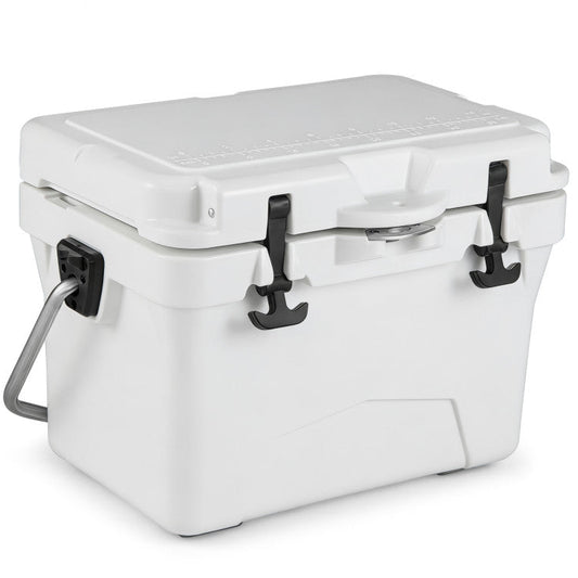 20 Quart Portable Hard Cooler with Built-in Ruler and Bottle