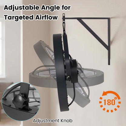 20” Wall Mounted Fan with 3CCT Dimmable LED Light and Timer