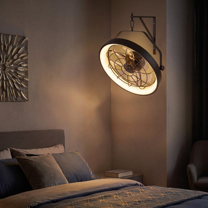 20” Wall Mounted Fan with 3CCT Dimmable LED Light and Timer