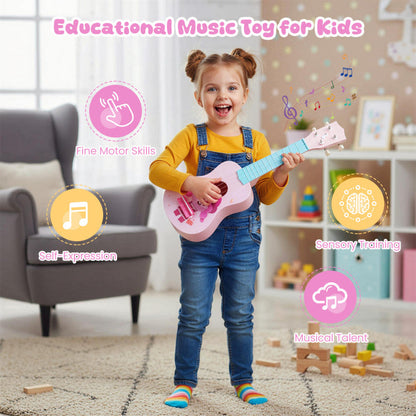 21 Inch Children Mini Ukulele with 4 Nylon Strings and 12 Frets