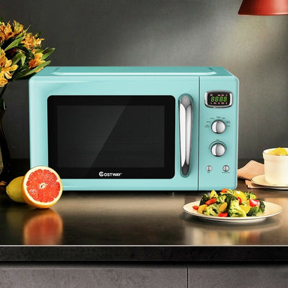 0.9 Cu.ft Retro Countertop Compact Microwave Oven
