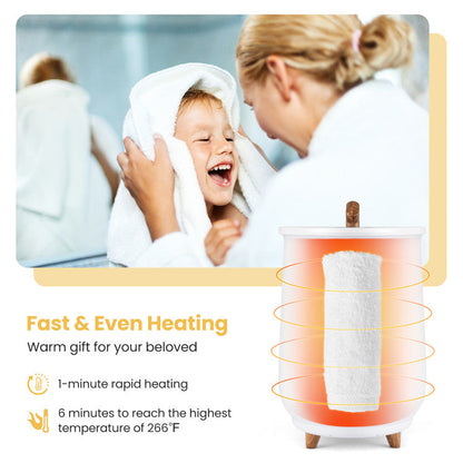 23L Large Luxury Bucket-Style Towel Warmer with Fragrant Disc Holder
