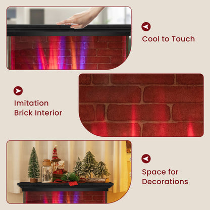 27 Inch Freestanding Fireplace with Remote Control