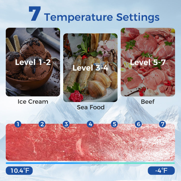 2.1 Cu.Ft Small Freezer with Reversible Single Door Energy Saving