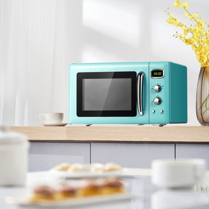 0.9 Cu.ft Retro Countertop Compact Microwave Oven