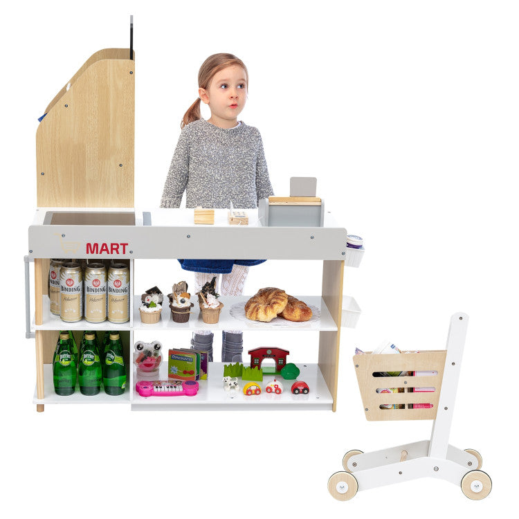 Grocery Store Playset Pretend Play Supermarket Shopping Set
