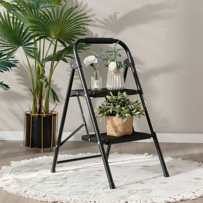 2-Step/3-Step Ladder with Wide Anti-Slip Pedal