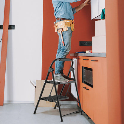 2-Step/3-Step Ladder with Wide Anti-Slip Pedal