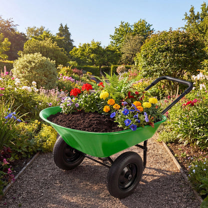 2 Tire Heavy-duty Dolly Utility Cart Wheelbarrow Garden Cart